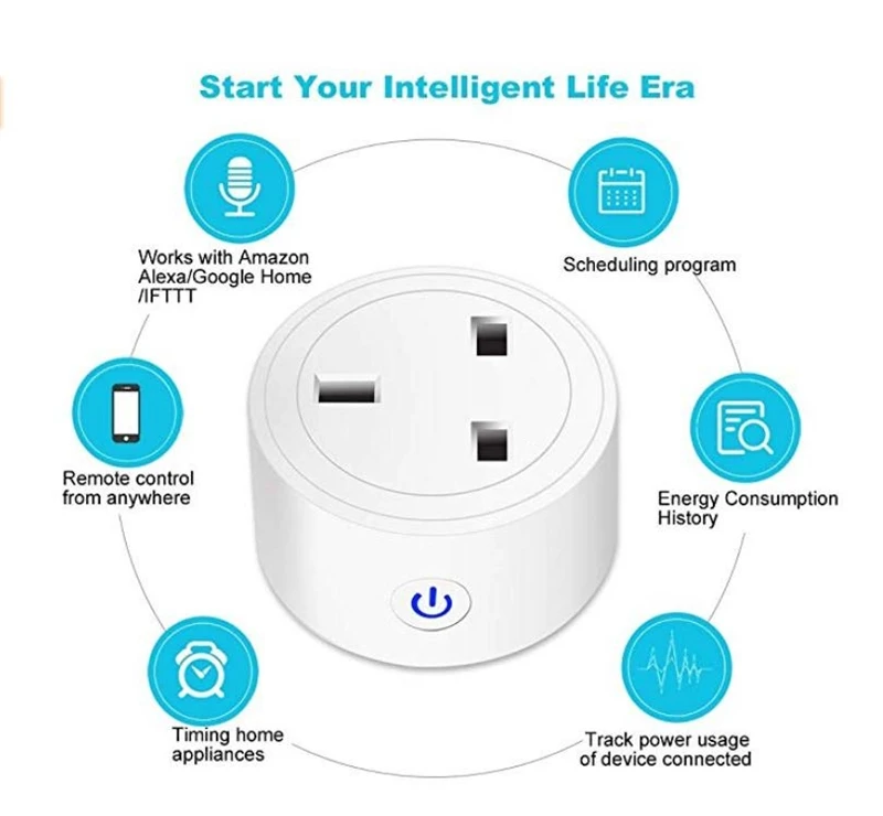 WiFi умная розетка совместима с Amazon Alexa Google Home & IFTTT SLITINTO Беспроводная мини контролем