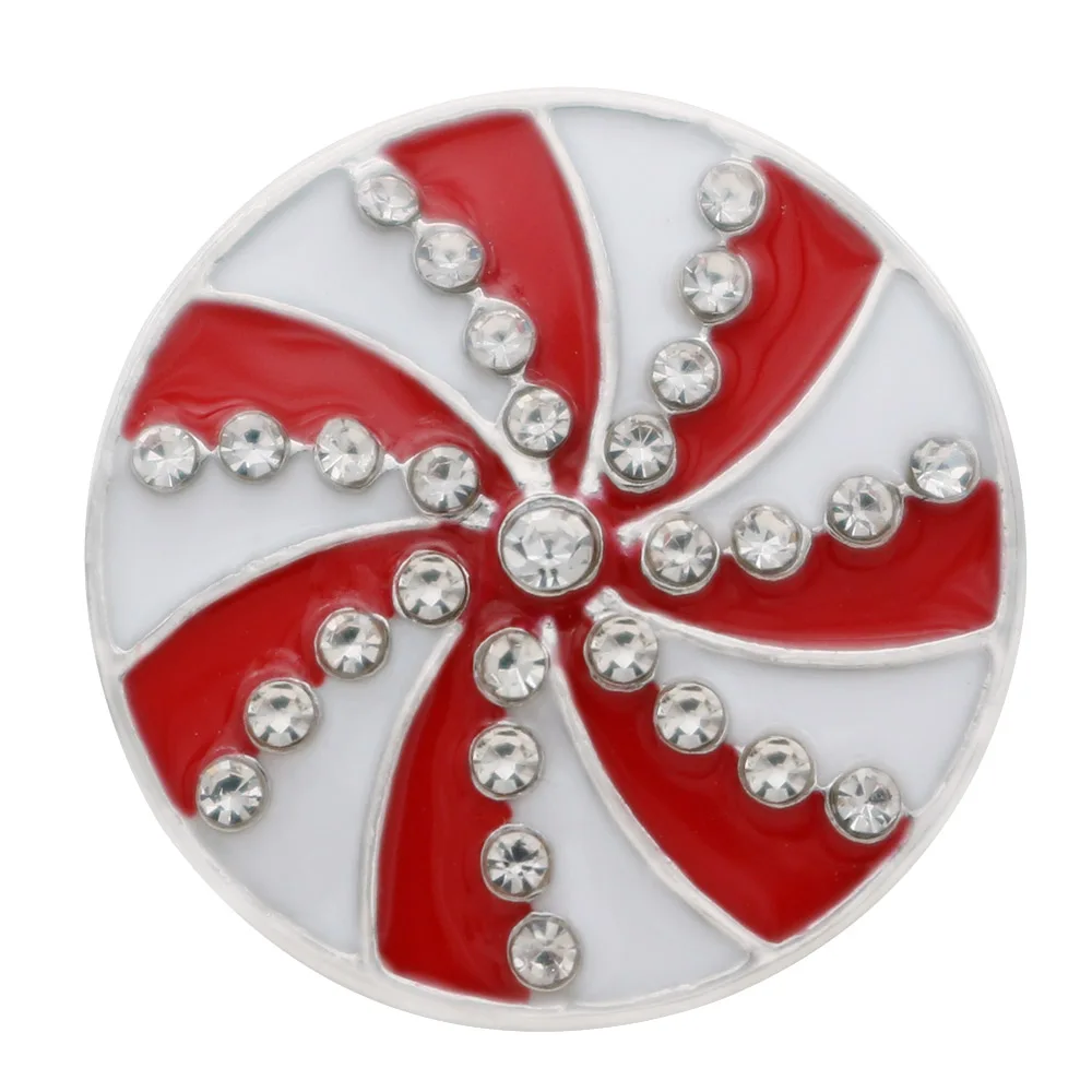 

20MM flower red white snaps beads crystal Zircon 2018 Fashion 18mm snap jewelry bracelets for Women Charm Bangle Beads