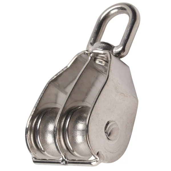

M32 32mm Swivel Stainless Steel 304 Double Pulley Block Chain Traction Wheel