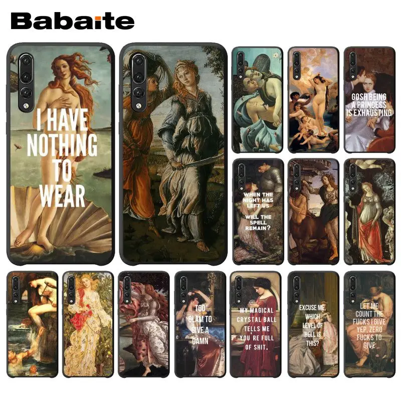 

Babaite Art Paintings Birth Of Venus TPU Black Phone Case for Huawei P20 Mate20 Lite Honor Play 8A 8C 7C 5A Y6 Y5 II Psmart