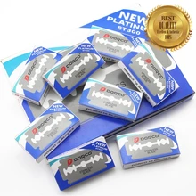 100 шт оригинальные мужские бритвенные лезвия суперострые лезвия из нержавеющей стали для бритья резче истончение нож двойной край лезвия