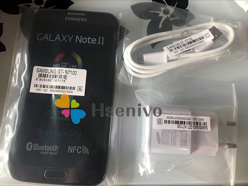 100% Original Unlocked Samsung Galaxy Note 2 II N7100 N7105 Mobile Phone 5.5\