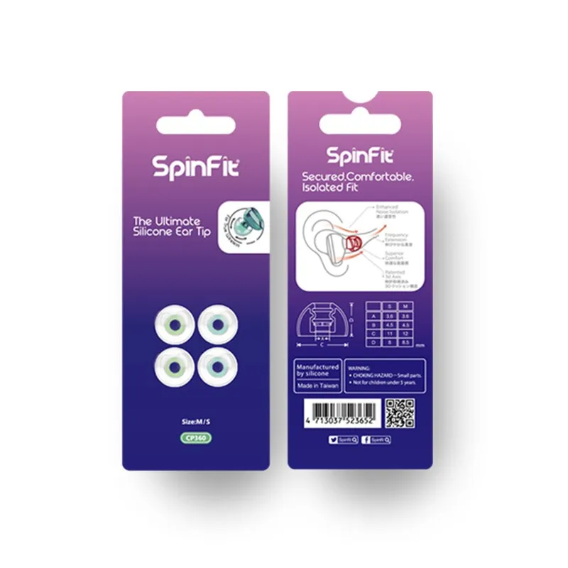Силиконовые наушники DUNU SpinFit CP360 для настоящих беспроводных Bluetooth