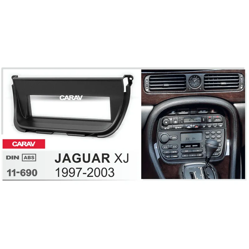 CARAV 11-690 1-DIN Car Radio Dash Kit panel for JAGUAR XJ 1997-2003 
