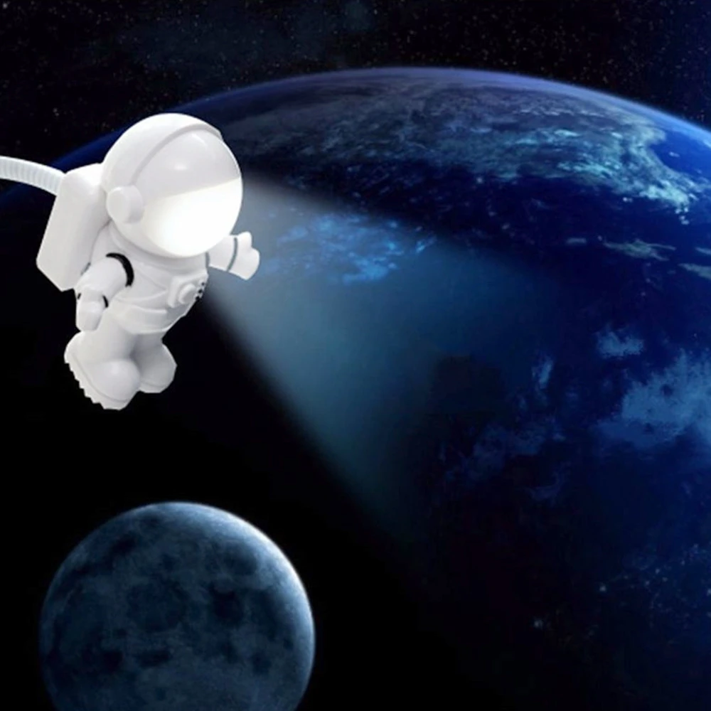 

NEW2018 USB Spaceman Night Light USB Tube for Computer Laptop PC Notebook Pure White Portable Spaceman Astronaut LED Night Light