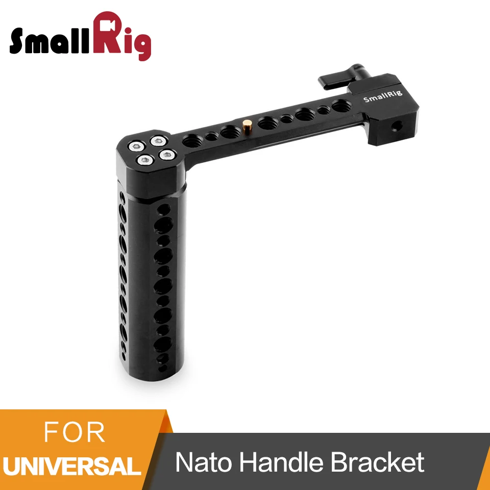 

SmallRig Camera Top Handle Mounted Side Nato Handle Bracket with 1/4 and 3/8 Threaded Holes for DSLR Camera Cage Handle - 1534