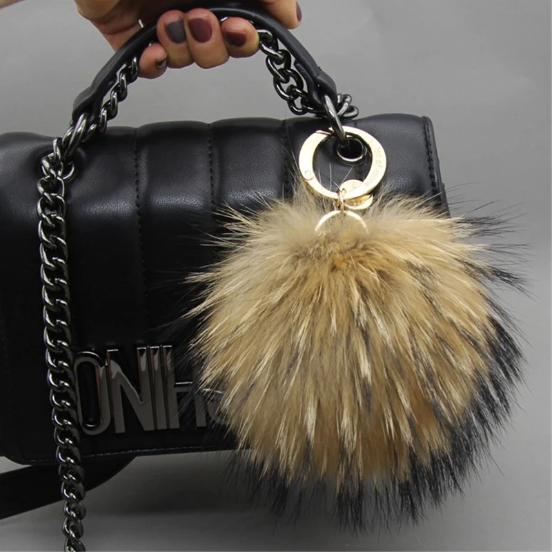 Fur pom pom bag Clearance
