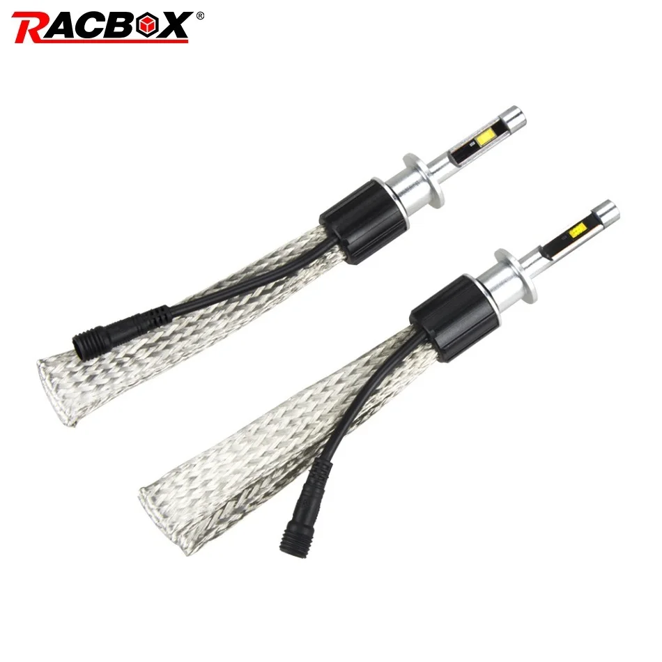 Online H1 LED faro bombilla de coche lámpara globo cobre cinturón estilo 72W 7000LM 12V 24V se adapta a Nuestra lente de proyector HID de 2,5 pulgadas