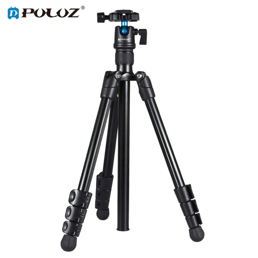 

PULUZ Folding Tripod Mini Metal Tripod Mount with 360 Degree Ball Head for DSLR Digital Camera Adjustable Legs 4-Section