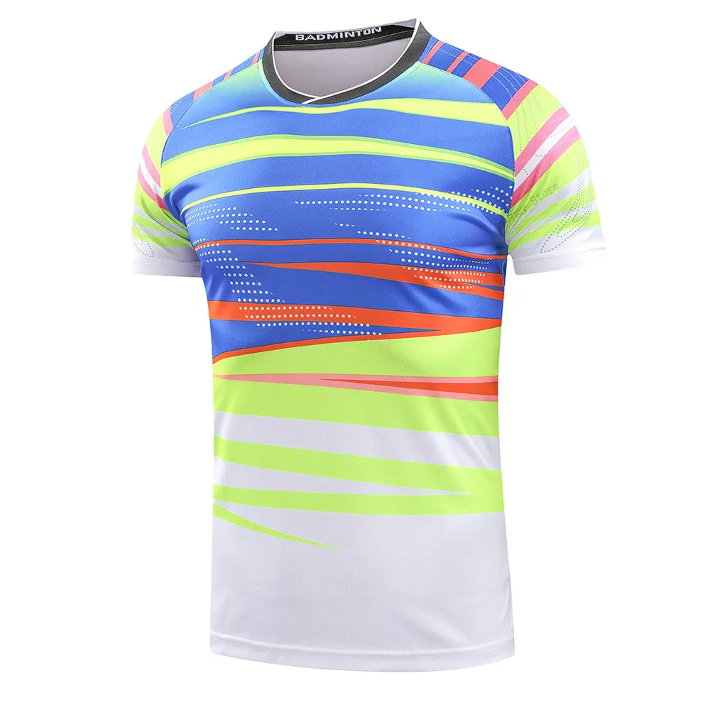 Adsmoeny Badminton camisas + Shorts Jersey hombres/mujeres Wicking de secado rápido bádminton ropa del juego del deporte de las señoras Tenis de Mesa T-Shirt