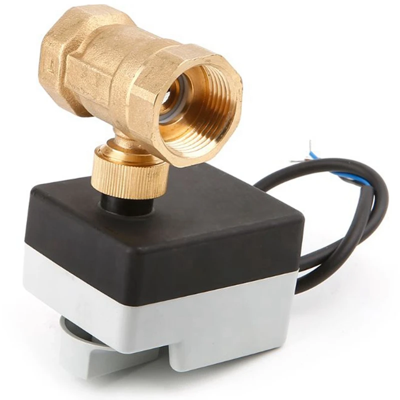 Ac220V 2 Way 3 провода моторизованный шаровой клапан электрический привод с ручным переключателем