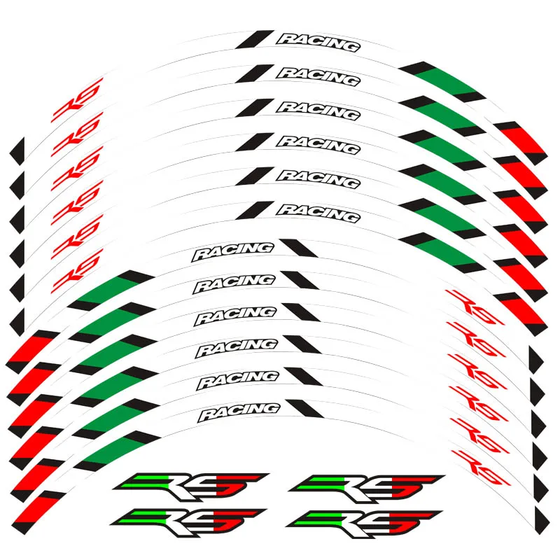 

New 12Pcs Thick Edge Outer Rim Sticker Stripe Wheel Decals For Aprilia RS