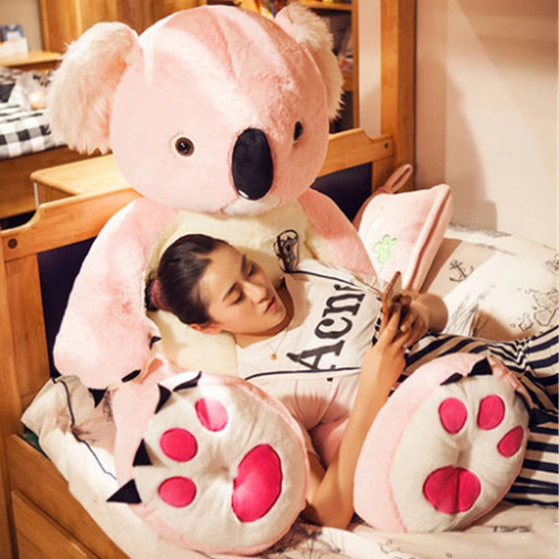 Fancytrader Jumbo Plush Animal Koala Toy Large Stuffed Cartoon Koalas Doll 55'' / 140cm Nice Baby Gift Free Shipping Fancytrader Jumbo Plush Animal Koala Toy Large Stuffed Cartoon Koalas Doll 55'' / 140cm Nice Baby Gift Free Shipping