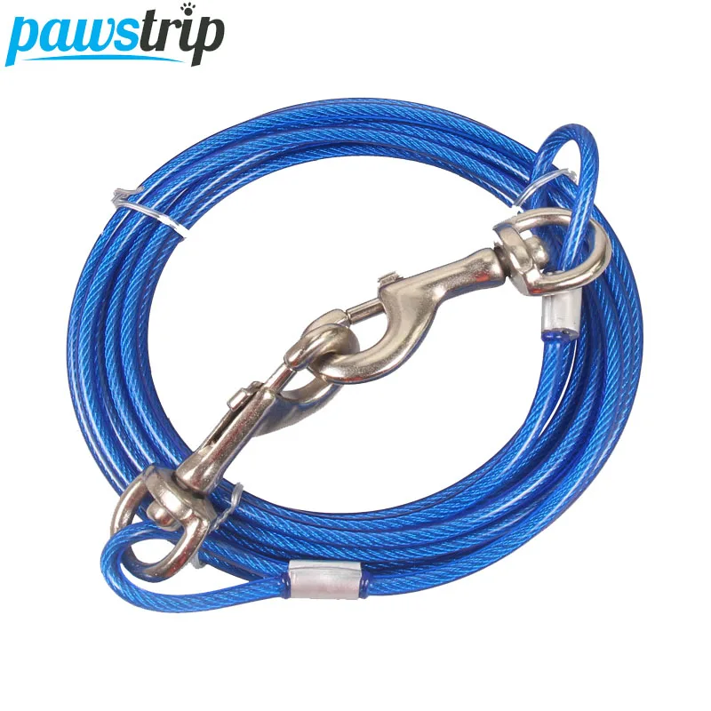 

pawstrip 3M 5M 10M Steel Wire Pet Dog Leash Rope Jogging Training Running Double Dog Leash For Large Dogs
