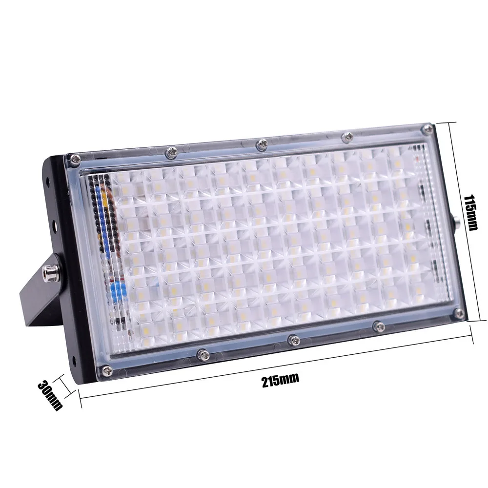 220V 50W Aluminum 50 LED Flood Light Waterproof Outdoor Garden Landscape Lamp