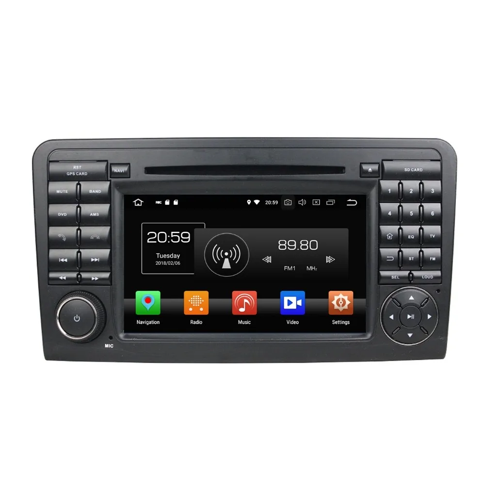 Sale 4GB RAM 32GB ROM Octa Core 2 din 7" Android 8.0 Car Radio DVD Player for Mercedes Benz ML CLASS W164 ML300 ML350 ML450 ML500 1