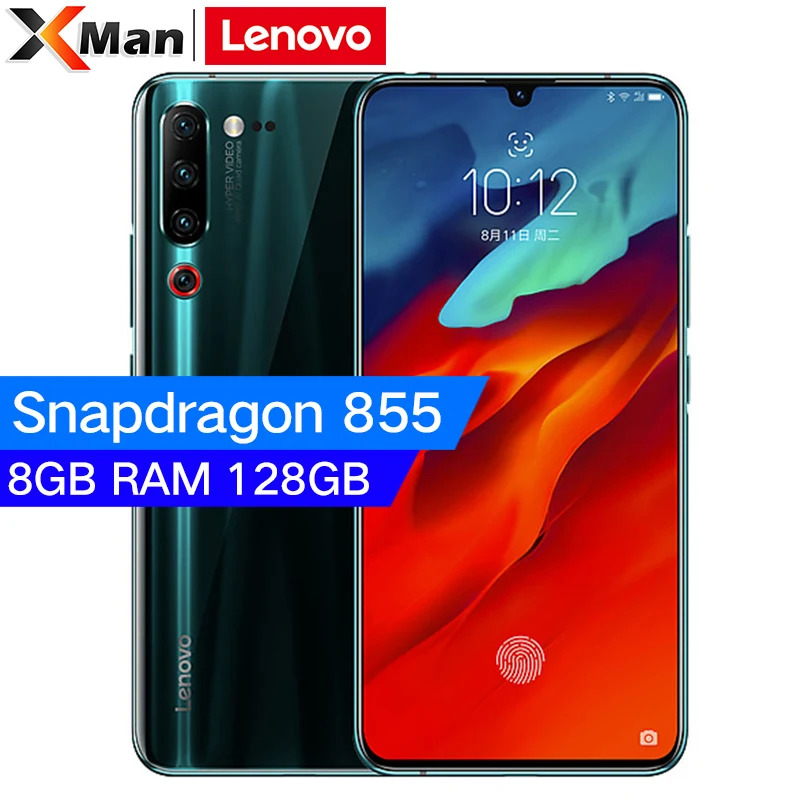 Смартфон lenovo Z6 Pro 6 39 &quot8 Гб 128 ГБ Восьмиядерный процессор Snapdragon 855 4G LTE с отпечатком