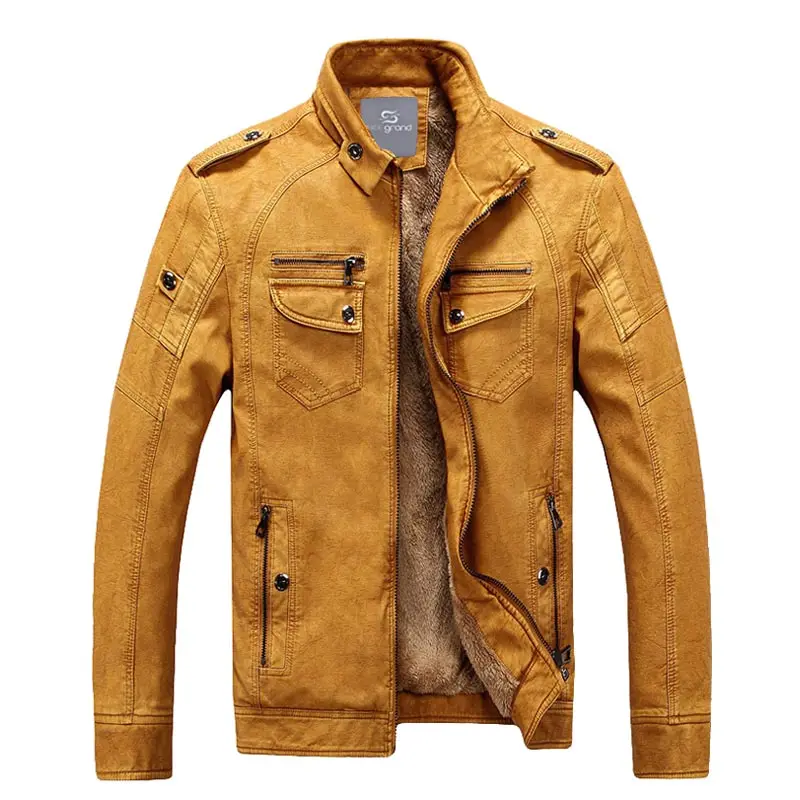 MWP440 men casual warm leather coat (1)