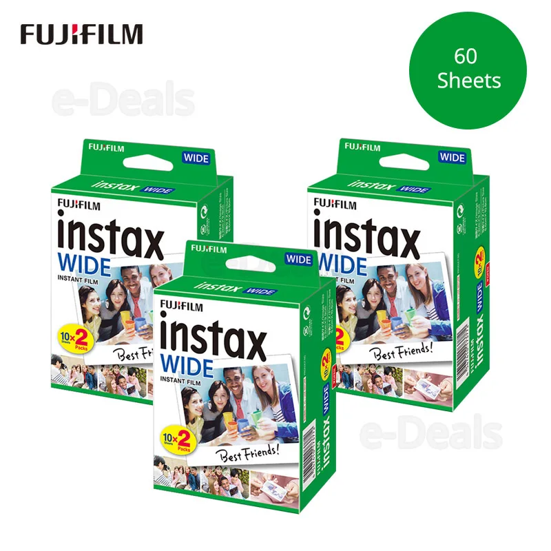 Для Fujifilm Instax Wide мгновенная пленка белая фотобумага для FUJI Instax Wide 210, Instax Wide 300 camera - Цвет: 3 x Wide White Film