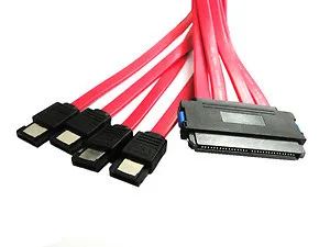 

Internal 32 Pin SFF 8484 to 4 eSATA 7 Pin External Hard Disk SAS Cable 50cm