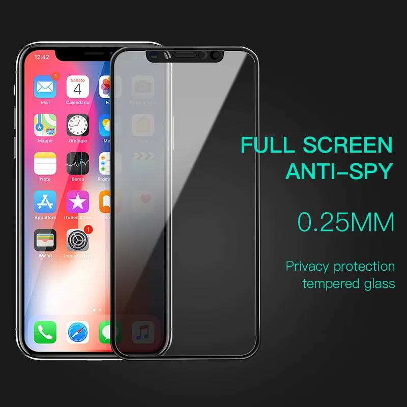 HOCO 3D закаленное стекло для iPhone X XR 11 Pro Max защита экрана полное покрытие 0,25 мм Защитное стекло для iPhone XS Max