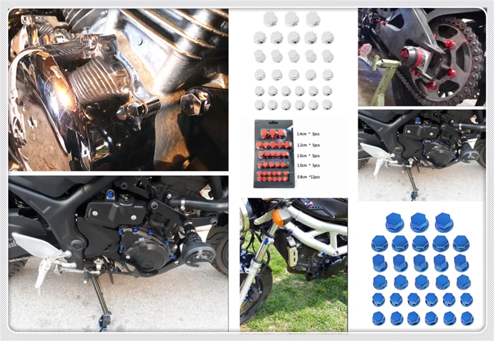 

30PCS motorcycle modeling plating nut decorative screw cap for DL1000 V-STROM GSF1200 BANDIT GSF1250 BANDIT