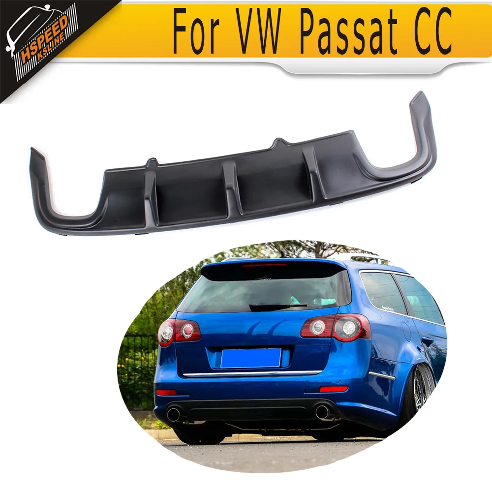 Rear Bumper Lip Diffuser For VW Volkswagen Passat CC 2011 2012 PP Matt ...