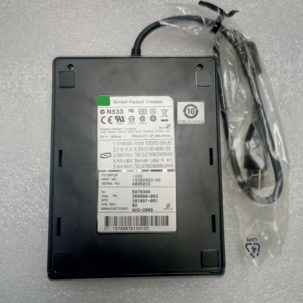 جديد الأصلي usb الخارجية محرك الأقراص المرنة-1.44 ميجابايت 3.5-inch ، usb بالطاقة ، sps 391091-001 359098-003 جديد الأصلي usb الخارجية محرك الأقراص المرنة-1.44 ميجابايت 3.5-inch ، usb بالطاقة ، sps 391091-001 359098-003
