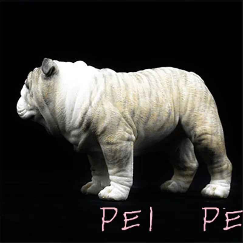 4 цвета Милая статуя щенка моделирование животных Собака Английский бульдог креативный домашний декор Искусство ремесло резиновая фигурка героя игрушка P1575