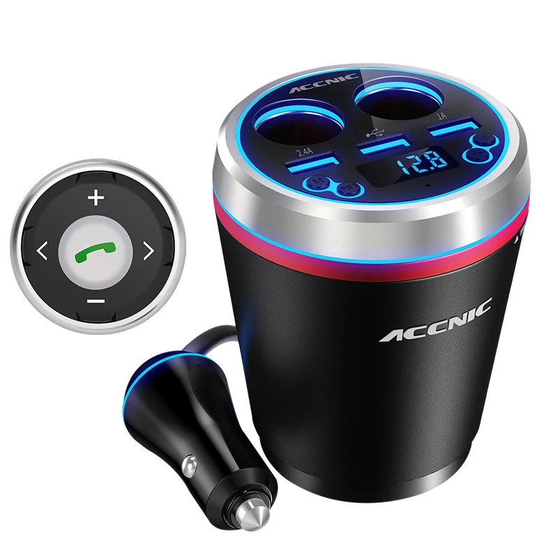 Accnic Автомобильная розетка 3 USB fm-передатчик радио приемник адаптер для автомобильного прикуривателя MP3 плеер FM Bluetooth передатчик 12 В/24 В