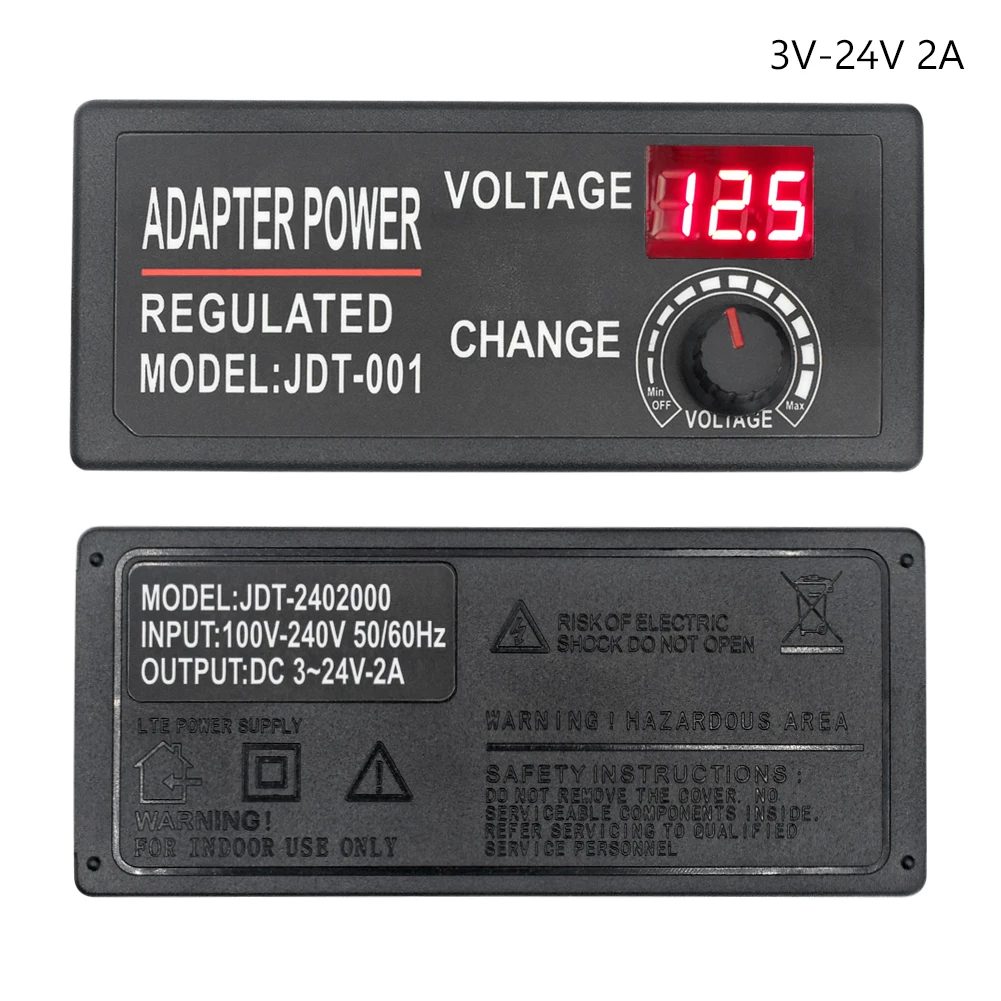 Новая мода постоянного тока 3-12 V/Одежда для детей от 3-24 V/4-24 V/(жидкокристаллический дисплей) 9-24 V Регулируемый Питание адаптер Зарядное устройство с Экран дисплея из Напряжение DC5.5x2.1/2,5 мм