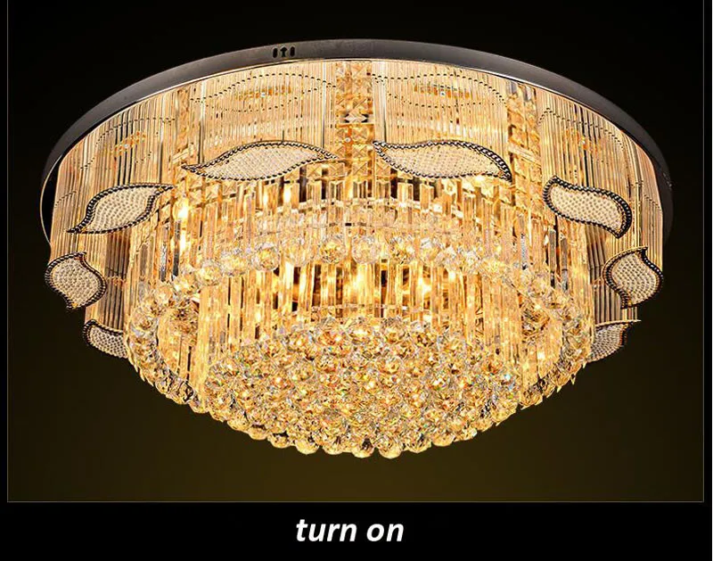 Современные хрустальные Шторы LED Книги по искусству деко круглый потолочный светильник листьев Форма Роскошный блеск E14 свет зал Sittingroom