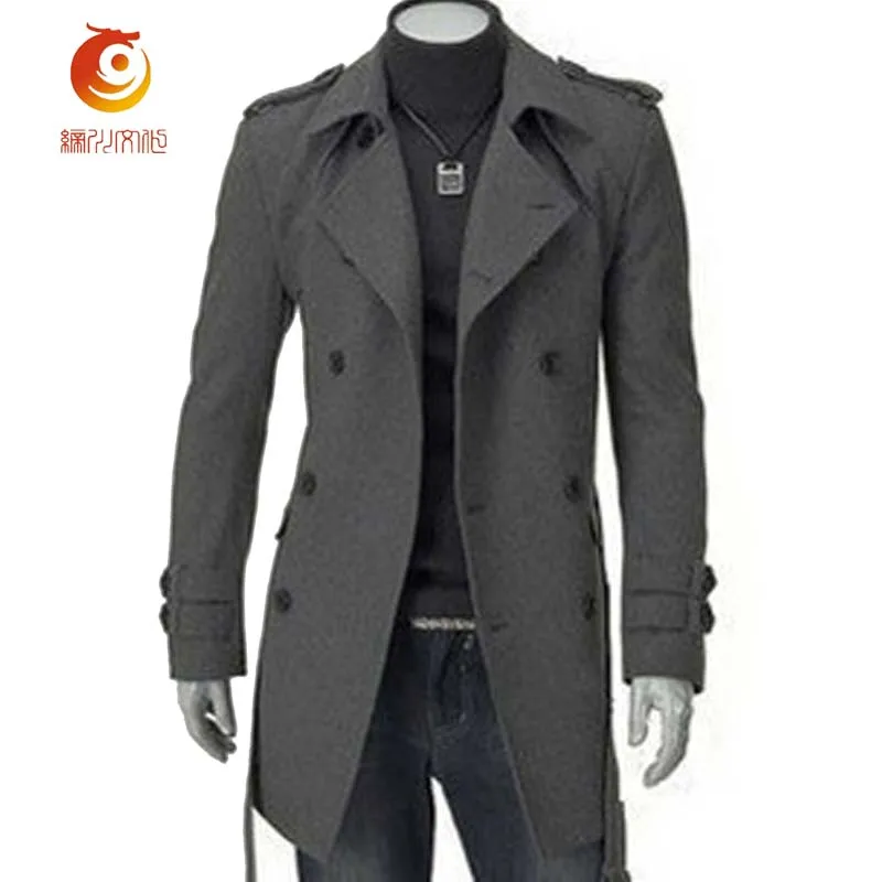 New Arrival Winter Mens Overcoat Thick Woolen Coat Men Slim Fit Double ...