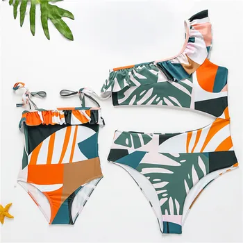 

Mother Daughter Matching Swimsuit Floral Mom Daughter Swimwear Family Matching Clothes Family Look Mommy And Me Bathing Suit