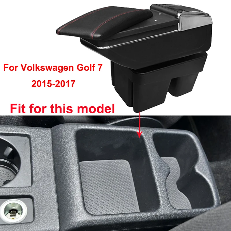 Автомобильный подлокотник, коробка для Volkswagen Golf 7, автомобильный Стайлинг, центральный магазин, содержимое коробки, подстаканник, интерьер автомобиля-Стайлинг