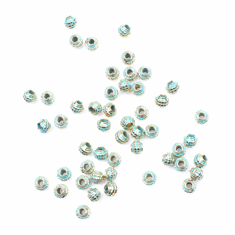 

50pcs/lot 5mm Vintage alloy bead spacer bead round holes Spacer beads jewelry accessories DIY for jewelry making with friend
