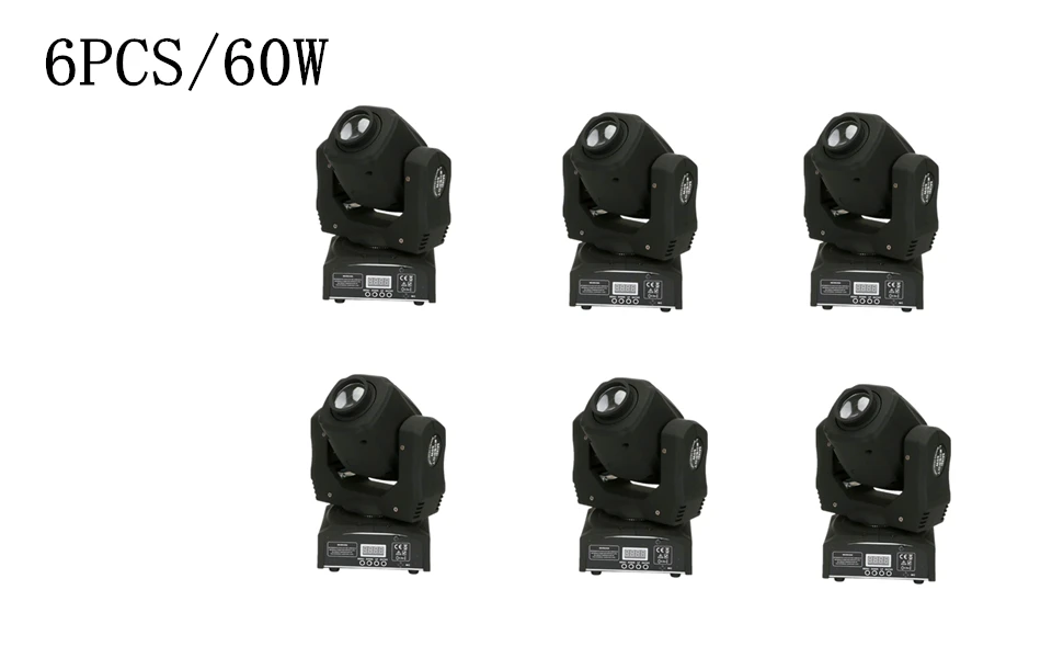 

6pcs/USA Luminums 60W LED DJ Spot Light 60W gobo moving heads lights super bright LED DJ disco light