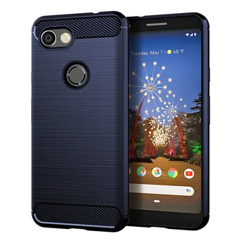 

30pcs/lot Carbon Fiber Brushed Case For Google Pixel 3A Flexiable Stripe Rubber Case For Google Pixel 3A XL
