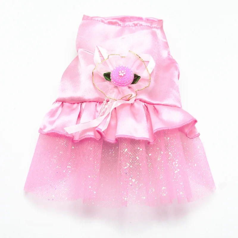 

2019 New Summer Pet Clothes Mini Lave Dress Skirt Dogs Princess Dresses Wedding Dresses For Small Dog Clothing