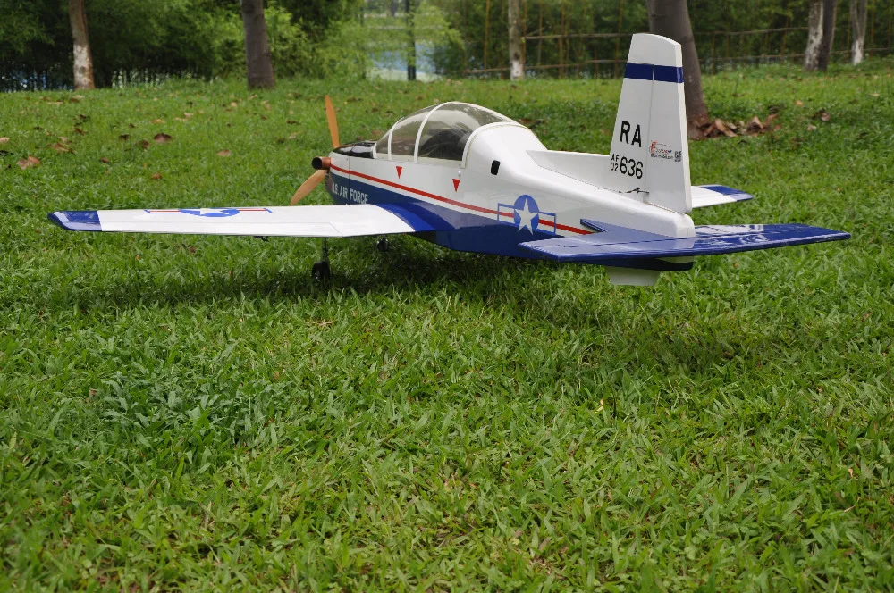 Спортивный масштабный самолет T 6A Texan II RC газ 8 CH 30cc 78 7 &quotпробковая деревянная