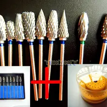 10 шт. Стоматологическая лаборатория Титан нитрат Карбид Боры полировальные+ 1 шт. 60 отверстие боры блок