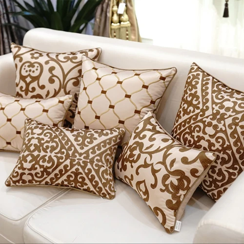 Europe Style Luxury Contracted Jacquard Chenille Fabric Decorative Europe Style Luxury Contracted Jacquard Chenille Fabric Decorative Pillowcase Pillow Case Throw Pillows Cover