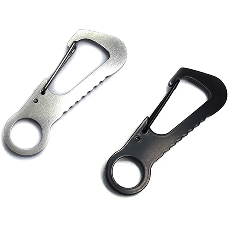 10PCS Outdoor Carabiner Buckle Hook Keychain Bottle Opener Keyring