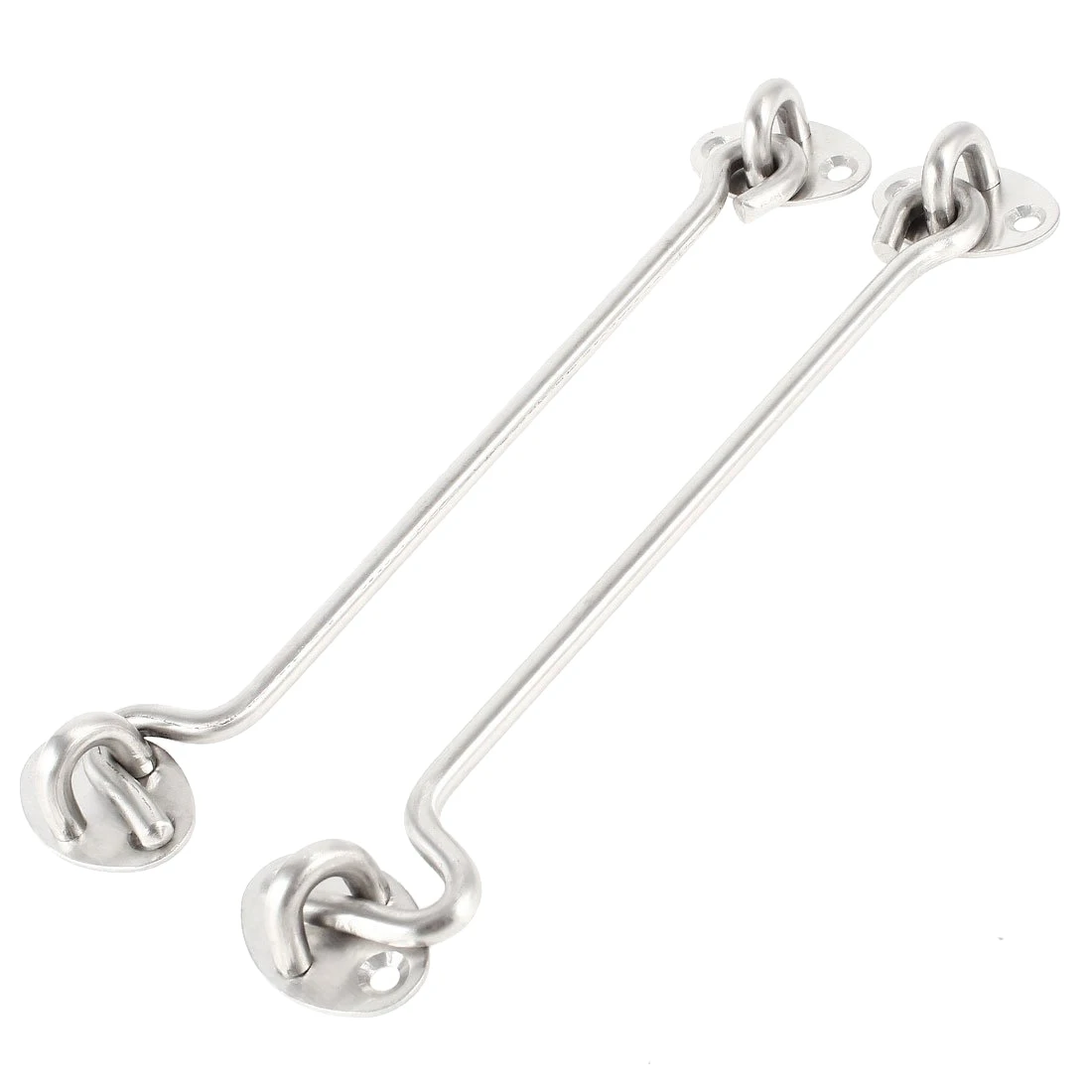 

Door Window Catch Eye Cabin Hook 8-inch Long 2PCS Silver Tone