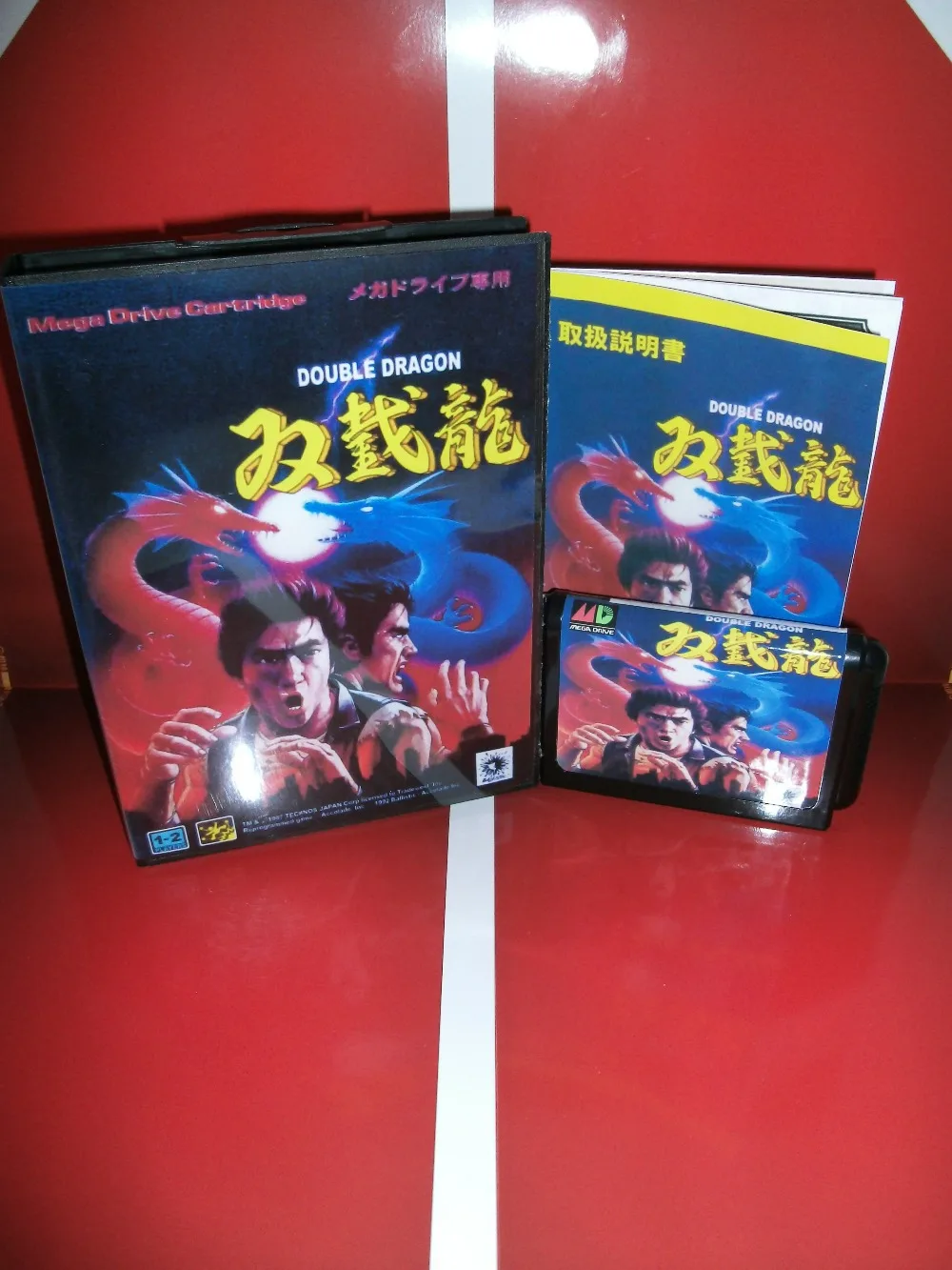 

Double dragon (J) game cartridge with box and manual 16 bit MD card for Sega MegaDrive for Genesis
