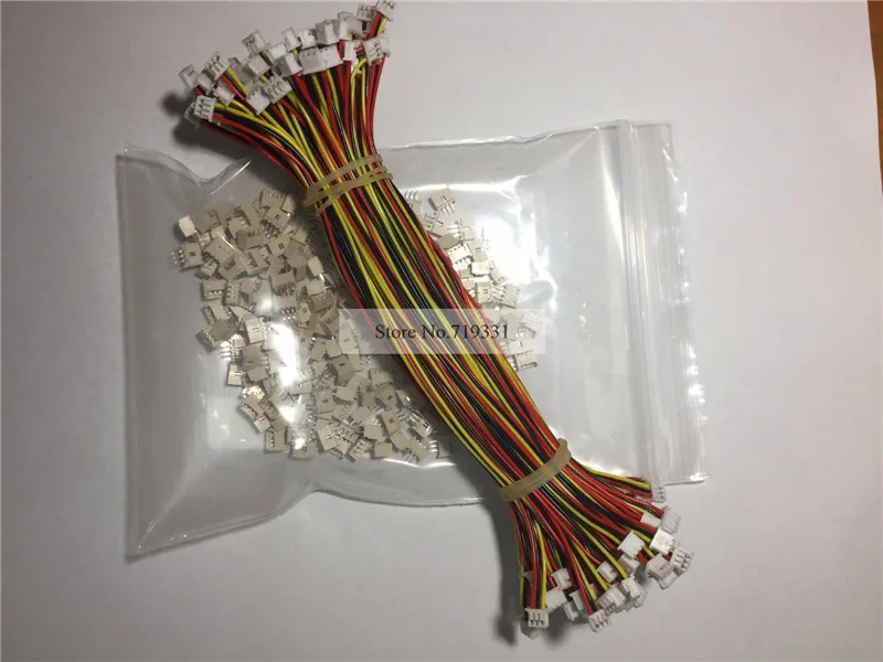 

JST 1.25mm 3 Pin Double End Female Plug w./ Wires 100 SETS