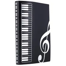 Музыкальный лист файл бумаги документов хранения Папка Держатель ПВХ. A4 размер, 40 карманов(черный