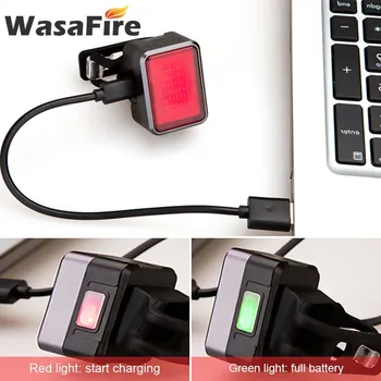 

Bicycle Rear Light Cycling Automatic Brake Induction Taillight MTB USB Charge Breathable LED Flashlight Bike Safety Lamp
