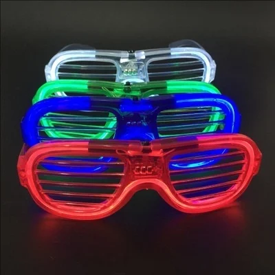 Мигающие вечерние светодиодный светильник очки для вечерние вечеринки на день рождения забавные хитрые флуоресцентные люминесцентные вечерние очки