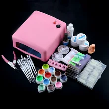 Сушилка для ногтей 36 Вт Профессиональная УФ светодиодная лампа для сушки ногтей машина для полировки ногтей гель для ногтей EU/US Plug 4 x светодиодный s лампы розового цвета